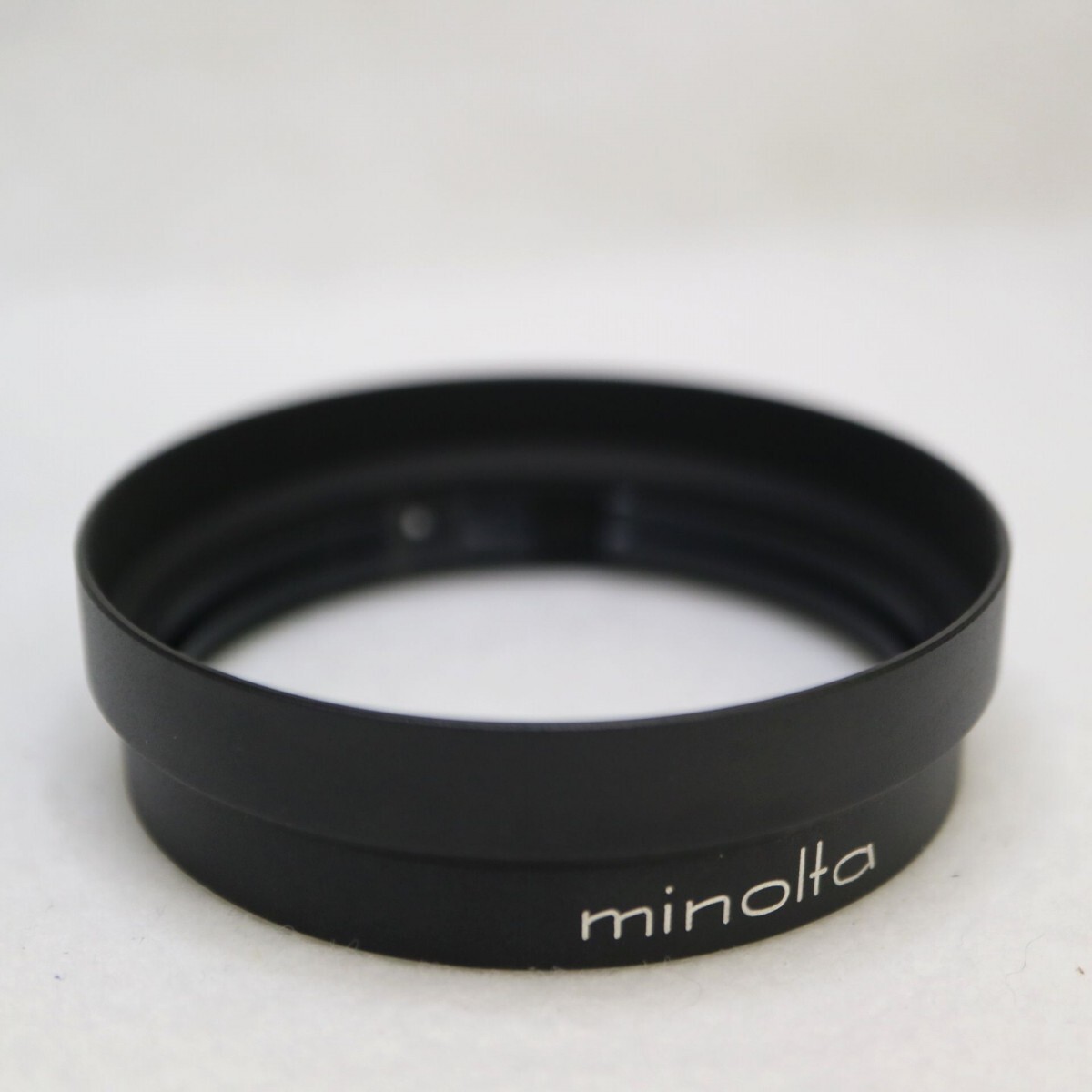 minolta LENS SHADE D57KE ミノルタ ハイマチック用 内径57mm カブセ式メタルフード 外箱・収納ケース付 現状品 ／ 02-00235_画像2