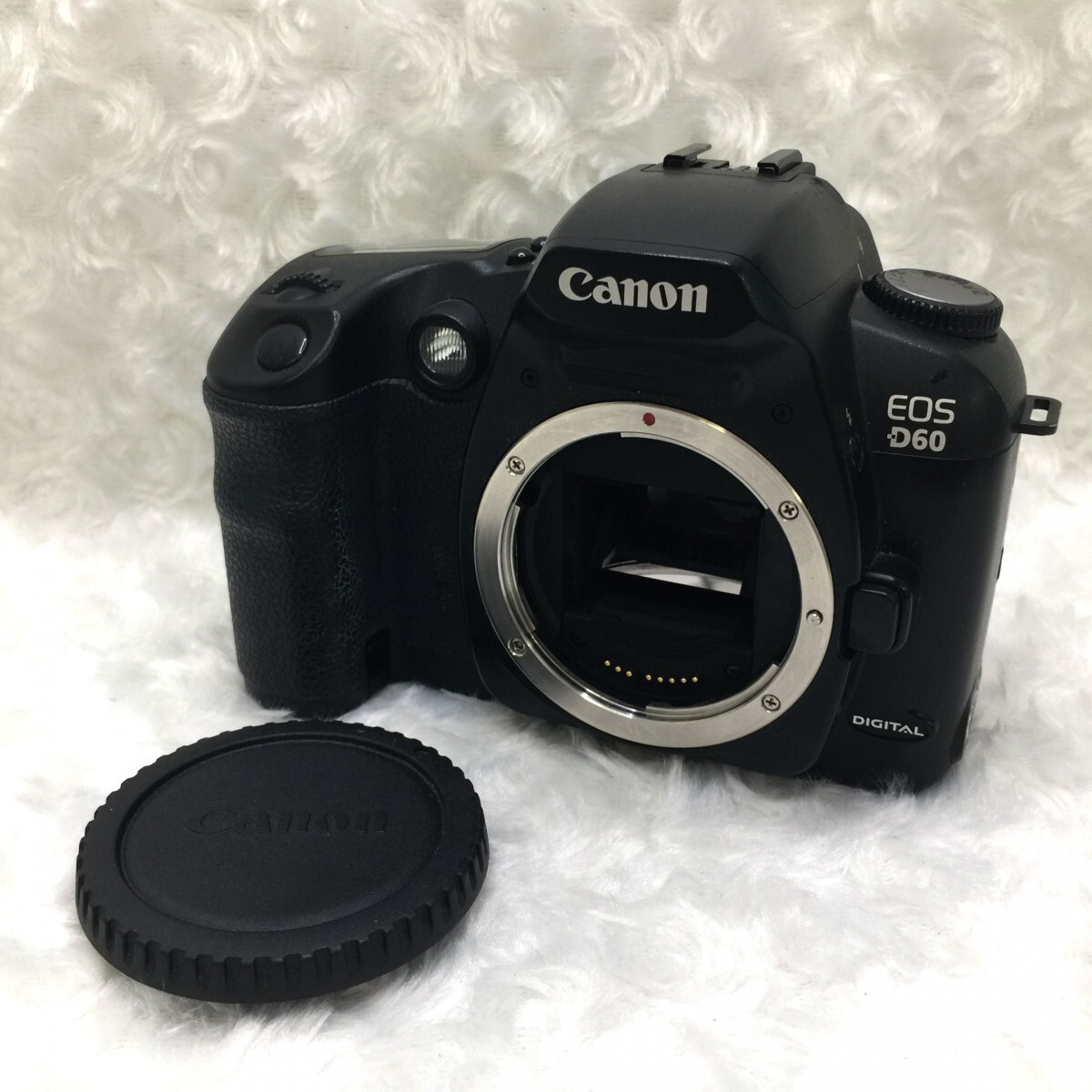 Canon EOS D60 キヤノン EFマウント AFデジタル一眼レフカメラ カスタム機能 オールドデジカメ ボディキャップ付 ジャンク品 ／ 05-01066の画像1