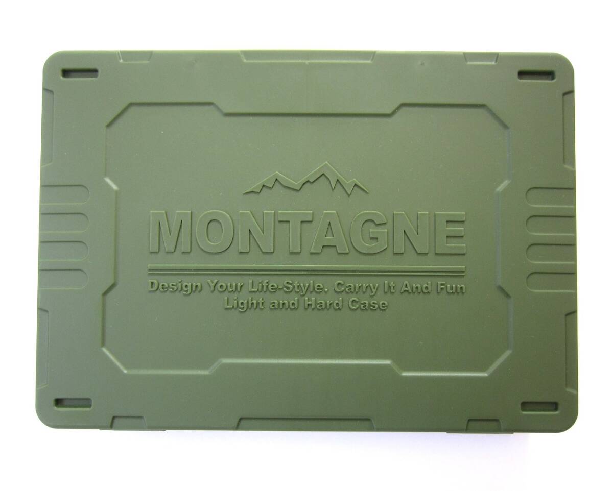  новый товар не использовался!* MONTAGNEmonta-nyu кейс ящик для инструментов хаки зеленый темно-зеленый Army уличный кемпинг мелкие вещи регулировка .!