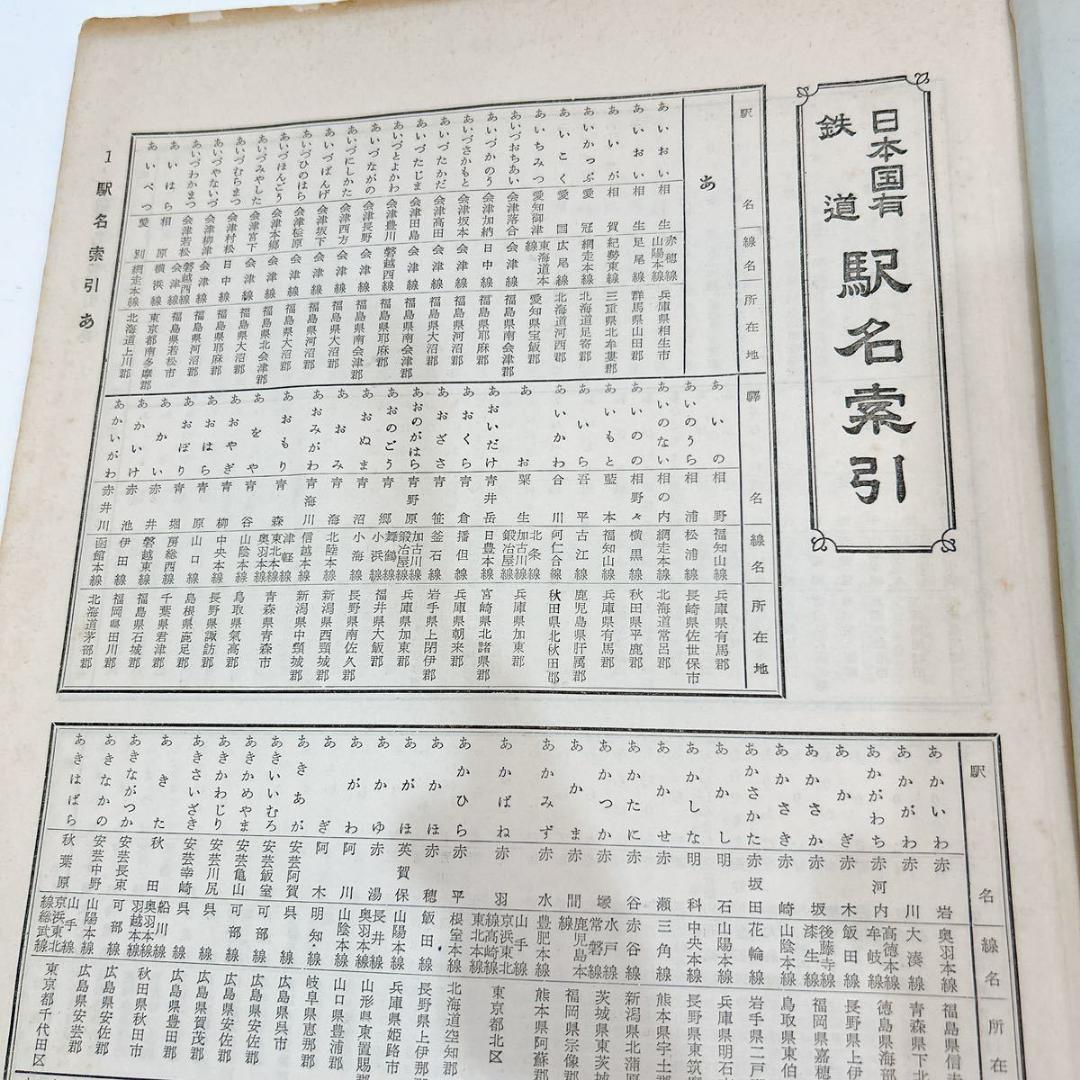 1円スタート 国鉄資料 日本国有鉄道駅名索引 全国郡・市・町・村名索引 歴史資料 当時物 鉄道 国鉄 煙 撮影_画像4