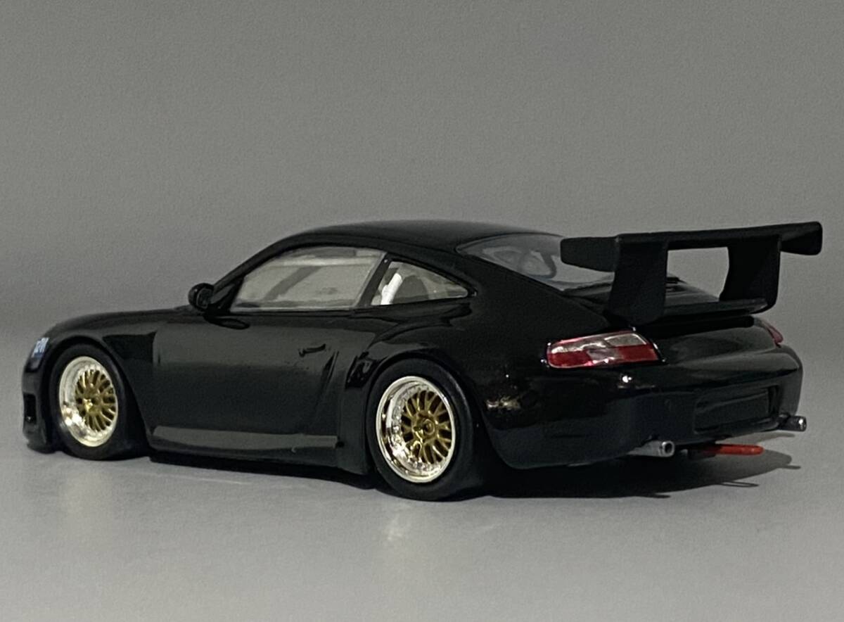 Minichamps 1/43 T2M Motorsport Porsche 911 996 GT3 RS Black Racing/Street ◆ Mondial de la Maquette et du Modele Reduit 2005 _画像5