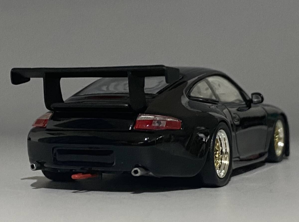 Minichamps 1/43 T2M Motorsport Porsche 911 996 GT3 RS Black Racing/Street ◆ Mondial de la Maquette et du Modele Reduit 2005 _画像6