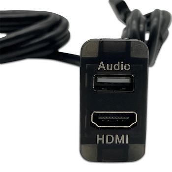 トヨタ 専用 Bタイプ USB入力 HDMI入力 スイッチパネル 41mmx22mm USB HDMI オーディオ 中継 ケーブル ポート 定形外送料無料の画像6