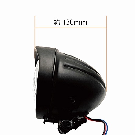 汎用 4.5インチ ベーツ ライト H4 バイザー付き ヘッドライト ライト ブラック クリアレンズ 流用 グラストラッカー エストレア ランプの画像4
