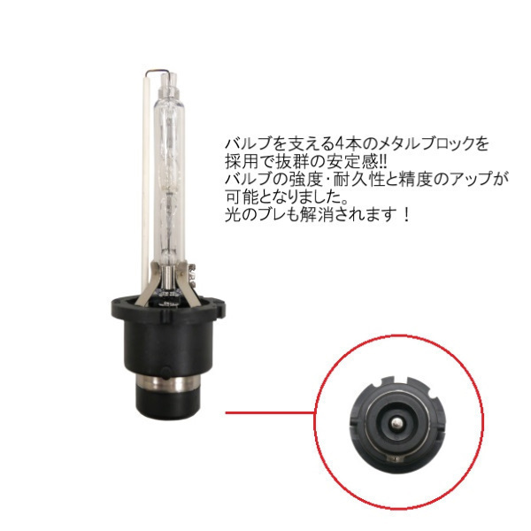 HIDバルブ D2C ( D2R D2S ) 24V 35W 8000K バーナー 2個 複数注文可能 24ボルト HID交換バルブ ヘッドライトバルブ 定型外送料無料_画像4