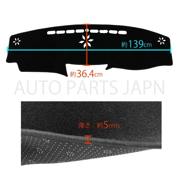 レクサス LS460 LS600h ダッシュボード マット 滑り止め付き ブラック 2006-2012 右ハンドル車用 ズレ 日焼け ひび割れ 防止 送込_画像5