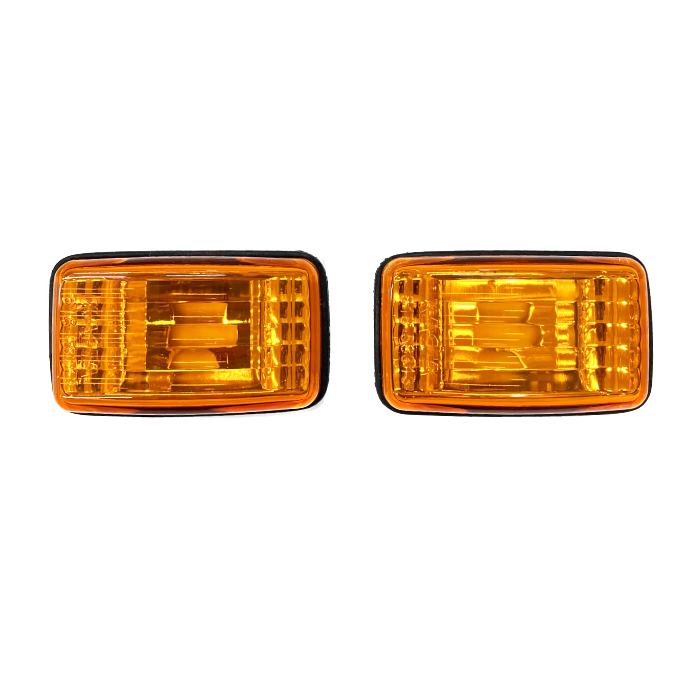 定形外送料無料 ランドクルーザー 80 81 クリスタル サイドマーカー ランプ アンバー 左右 セット ウィンカー ライト ランクル 黄色の画像4