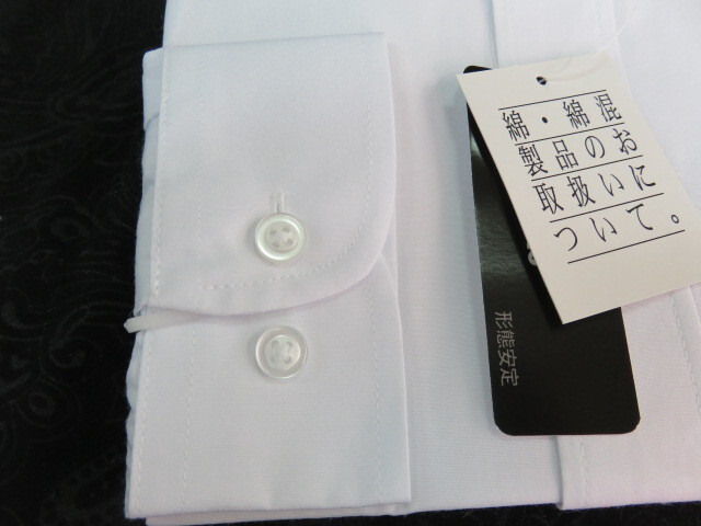 C2 L ワイシャツ メンズ 長袖 ホワイト 白 2枚 セット L サイズ 41 82 形態安定 新品 綿混 レギュラー ビジネス まとめて リーズナブルの画像5