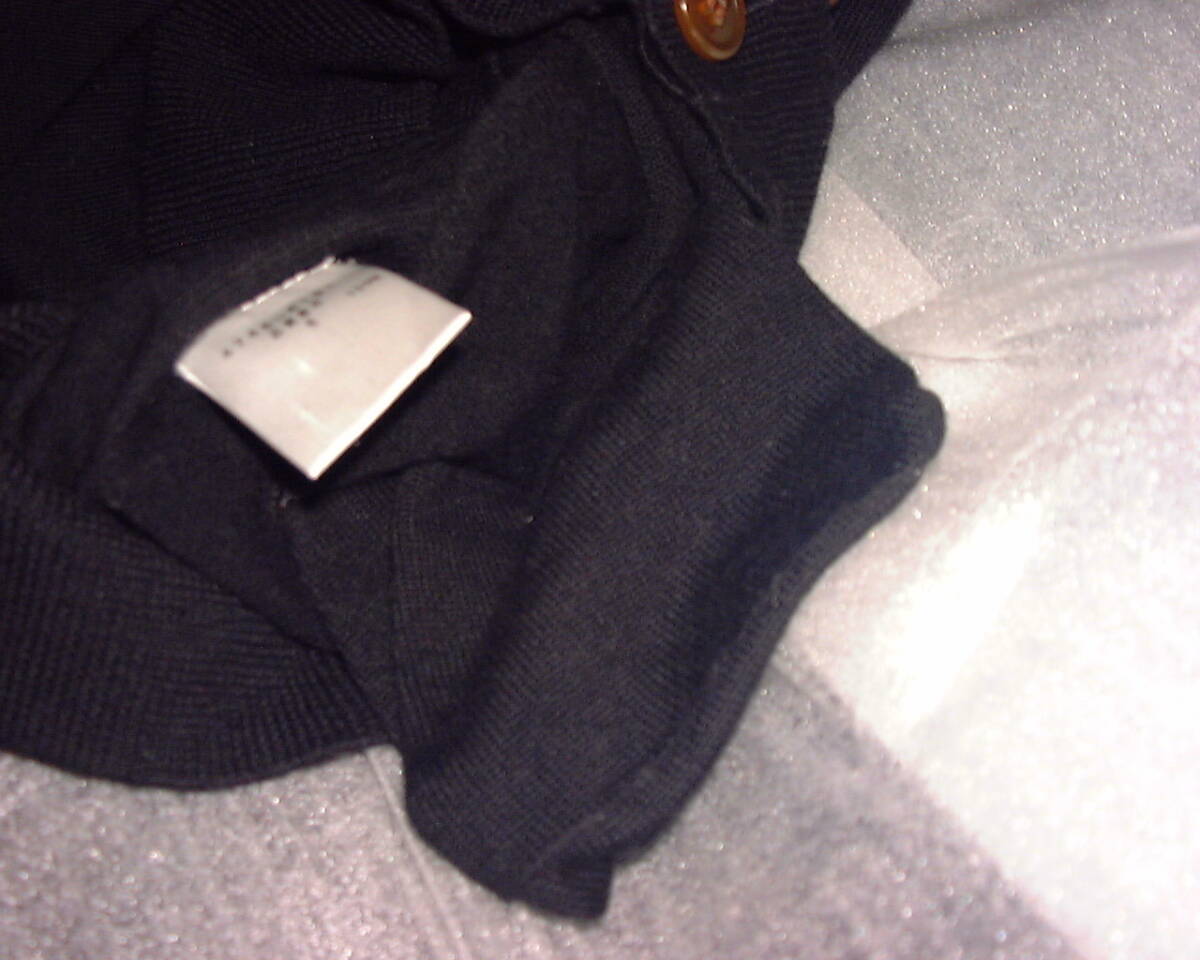  Vivienne Westwood MANo-b. Logo V шея кардиган чёрный 44 свитер жакет 