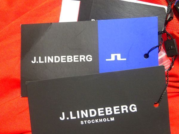 * new goods!J.LINDEBERG* polo-shirt with short sleeves S/ red J Lindberg men's Golf wear J Lindberg short sleeves shirt summer thing red 