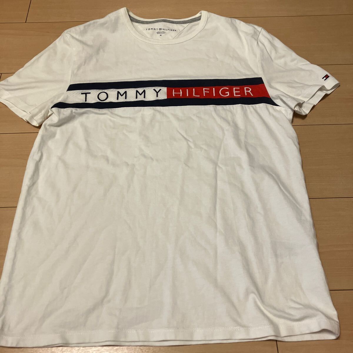 国内正規品 トミーヒルフィガー 半袖 Tシャツ 白 Mサイズ 綿100% TOMMY HILFIGER (240427)の画像1