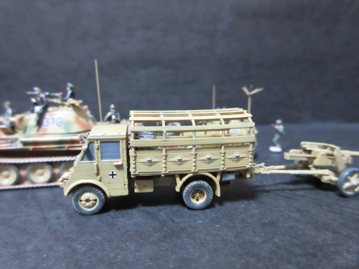 1/144完成品 パンターG(初期型) & Sd.kfz.250/3(NEU) & ルノー軍用トラック & 7.5cmPak40 1944年西部戦線の画像3