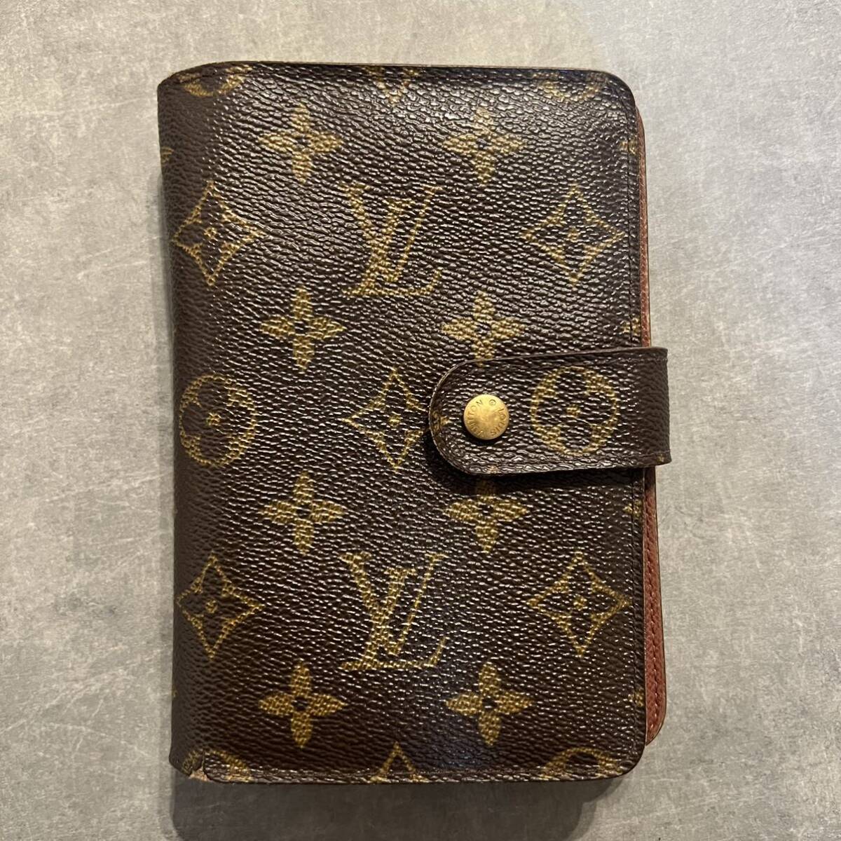  LOUIS VUITTON ルイヴィトン モノグラム ポルトパピエ ジップ 財布 検キ 折りたたみ ウォレット M61207 ラウンドジップ_画像1