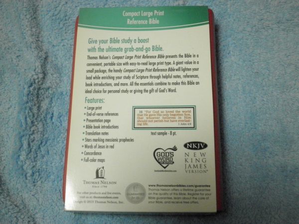 Holy Bible: New King James Version, Raspberry Leathersoft Reference NO4