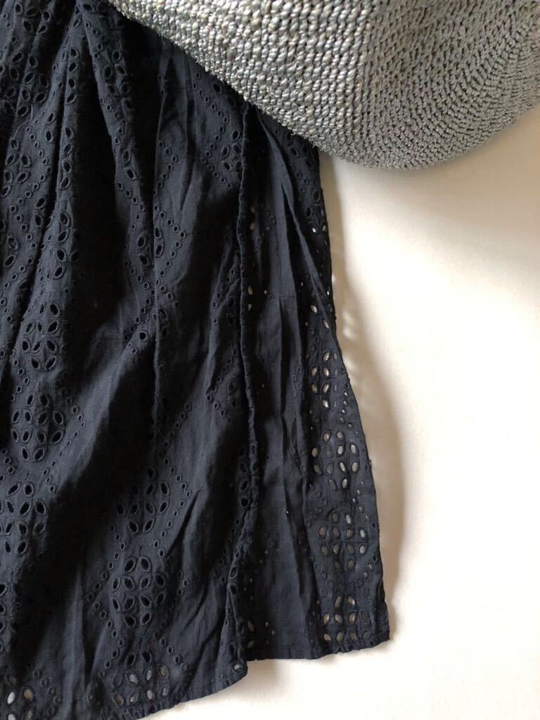 トゥモローランド フィル Fil 上質コットン100%大人可愛い総カットワークレース刺繍羽織りシャツワンピース♪の画像6
