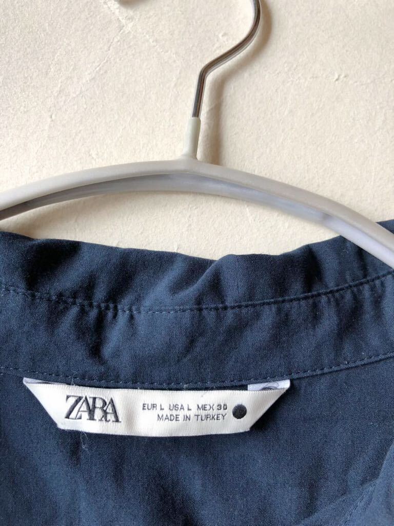ザラ ZARA 大人可愛い後ろプリーツ切替ゆったりオーバーサイズシャツワンピース♪の画像10