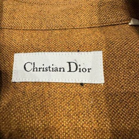 【1円〜】希少 Christian Dior クリスチャンディオール 日本製 VINTAGE ヴィンテージ 古着 ボタンダウン 長袖 シャツ 90's XL 大きいサイズの画像4