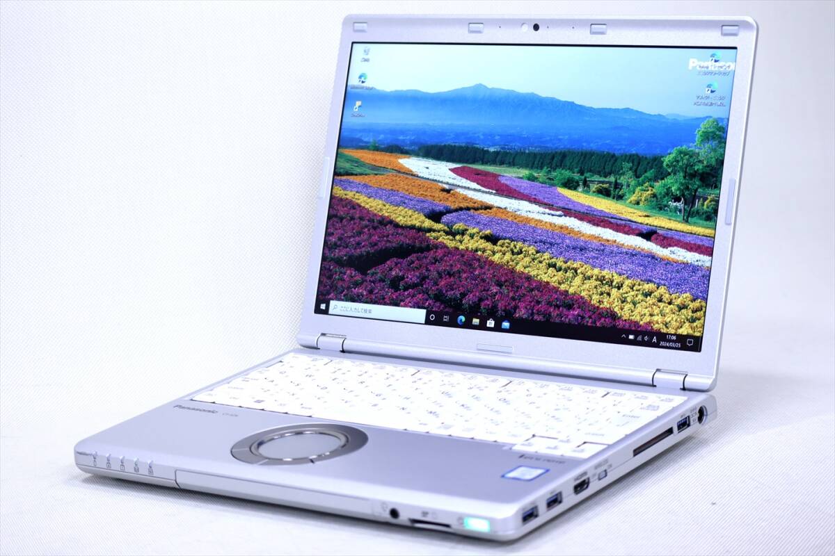 【1円～】バッテリー良好！モビリティ抜群超軽量849g！Let's note CF-SZ6 i5-7300U メモリ8G SSD256GB 12.1WUXGA Win10リカバリ ACアダプタ