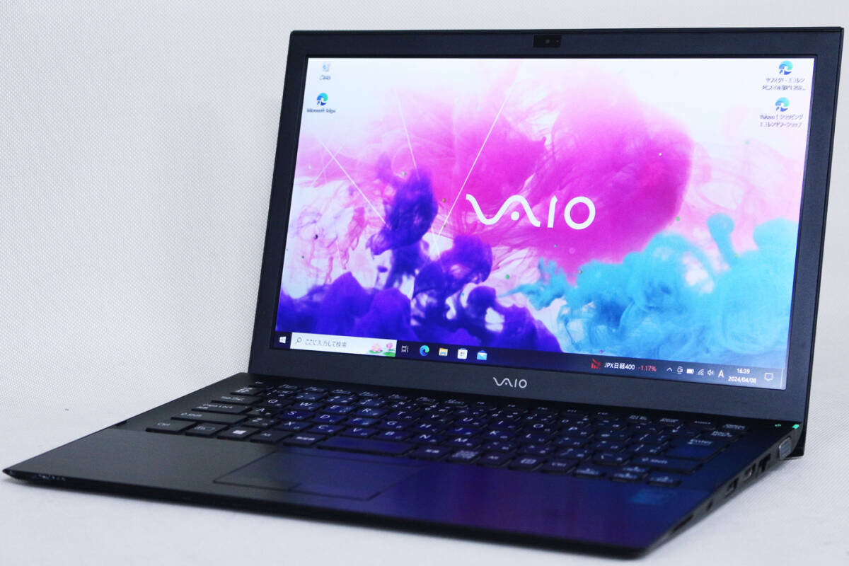 【1円～】薄型軽量！タフモバイルPC VAIO Pro 13 mk2 i5-5200U RAM8GB SSD256GB 13.3インチFHD カメラ バックライトキーボード Win10Proの画像1