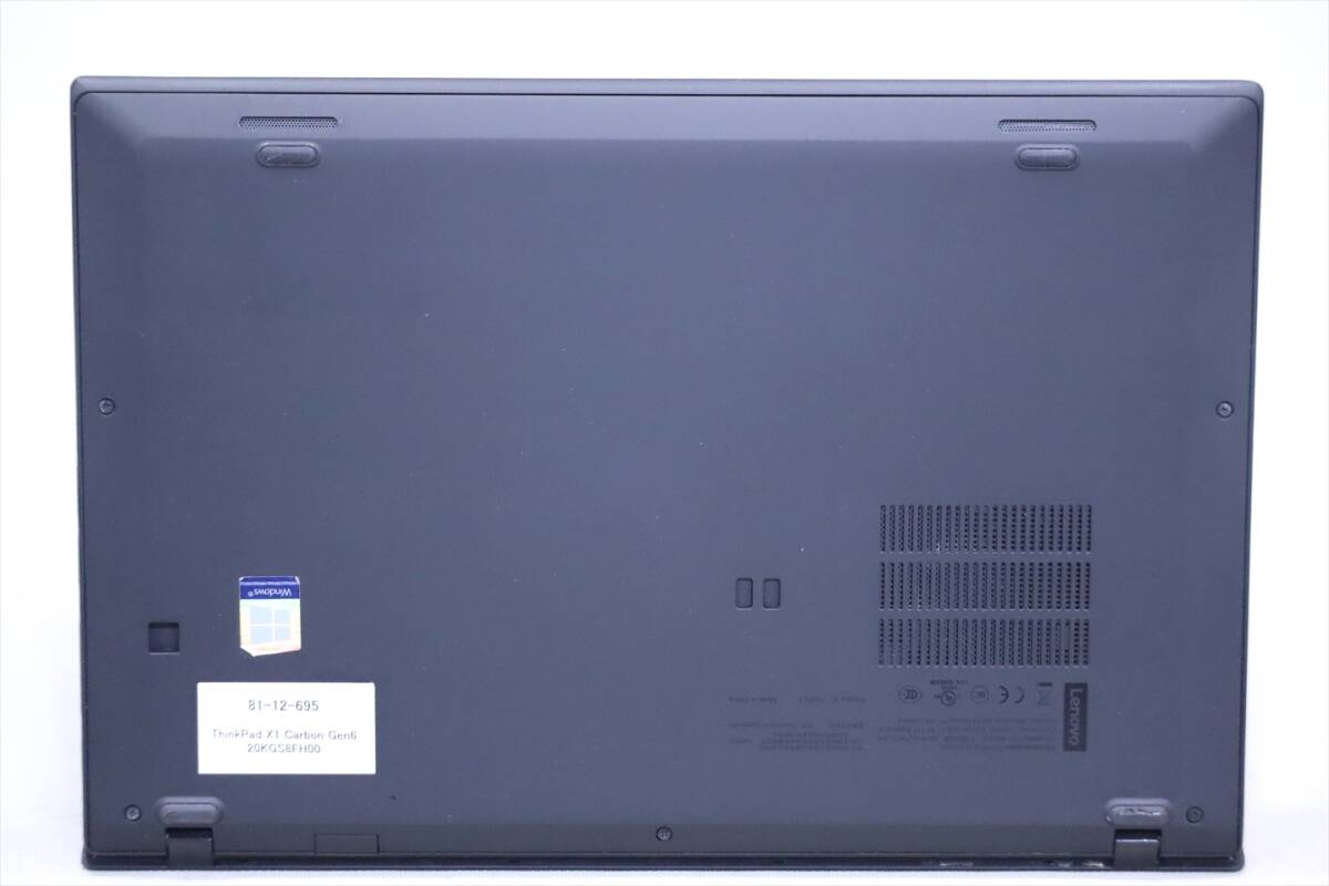 【1円～】Office2021搭載！薄型軽量PC！ThinkPad X1 Carbon Gen6 i5-8250U RAM8GB SSD128GB 14.0FHD Win10の画像6