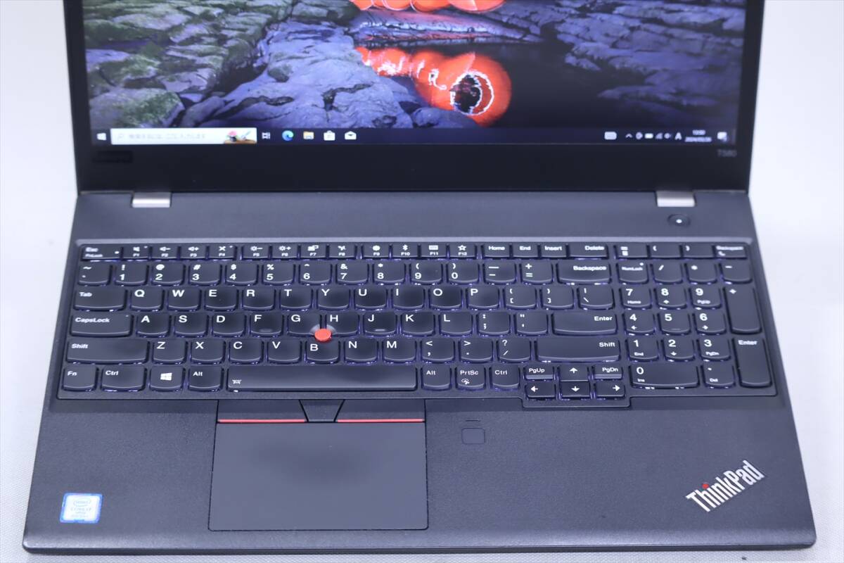 【1円～】Corei7 Office2021搭載!バッテリー良好!贅沢スペックノートPC!ThinkPad T580 i7-8650U メモリ32G SSD512G 15.6FHD 指紋認証 Win10の画像2