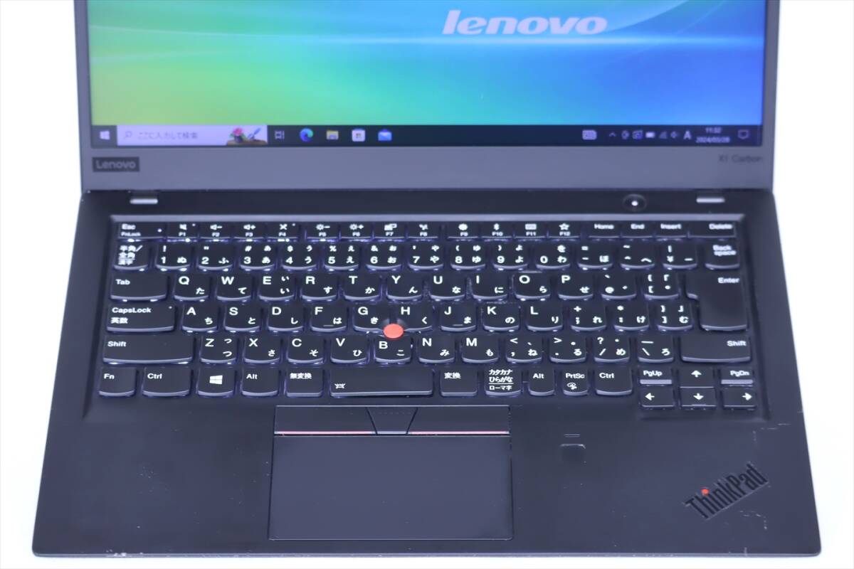 【1円～】Office2021搭載！薄型軽量！狭額縁スタイリッシュPC！ThinkPad X1 Carbon Gen6 i5-8250U RAM8GB SSD128GB 14.0FHD Win10