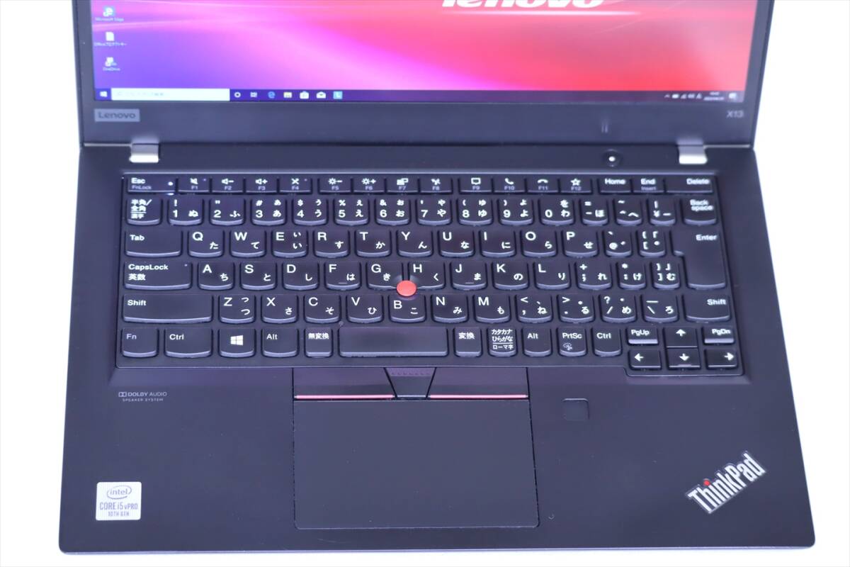 【1円～】Office2019搭載！2020年モデル！薄型軽量13.3型FHD液晶PC！ThinkPad X13 i5-10310U 8G SSD256G Win10リカバリの画像3