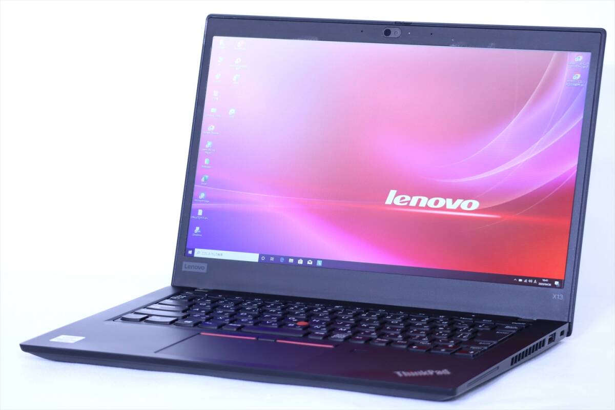 【1円～】Office2019搭載！2020年モデル！薄型軽量13.3型FHD液晶PC！ThinkPad X13 i5-10310U 8G SSD256G Win10リカバリの画像1