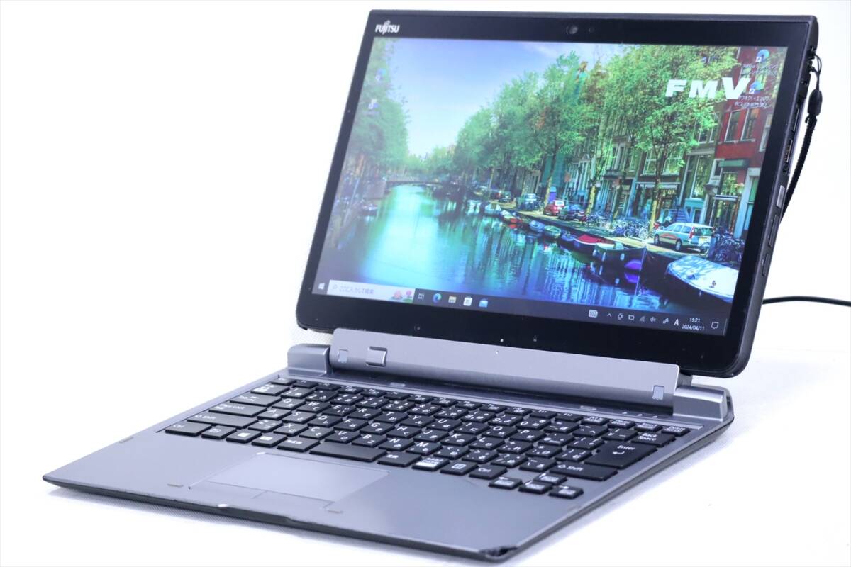 【1円～】Corei7搭載！13.3型FHD液晶防水タブレットPC！ARROWS Tab Q737/R i7-7600U RAM8G SSD256G Win10 キーボード ACアダプタ付属の画像1