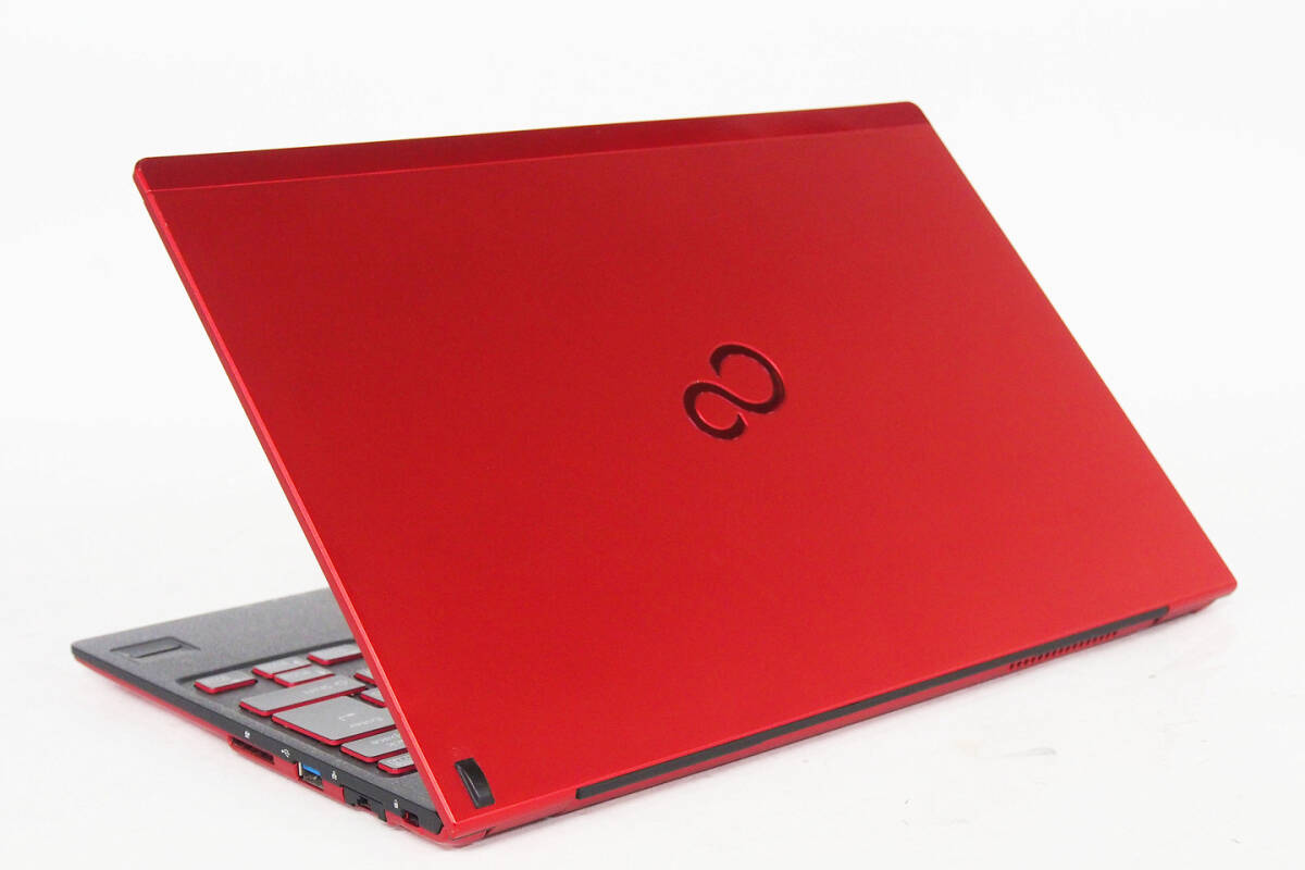 【1円～】Office2021搭載 薄型軽量スタイリッシュPC LIFEBOOK UH75/B3 サテンレッド i5-8250U RAM4G SSD128G 13.3型FHD カメラ 富士通製の画像1