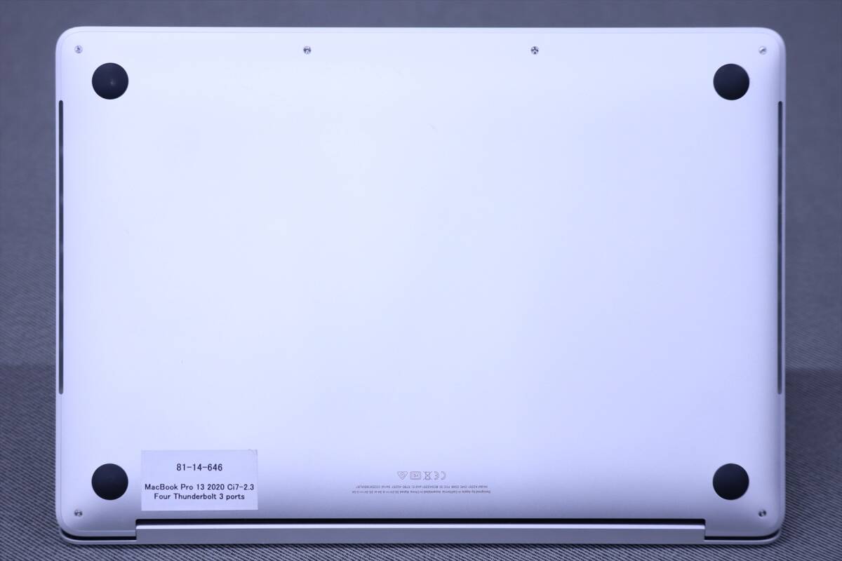 【1円～】大容量カスタマイズ構成！Corei7 2020年モデル！MacBook Pro 13 i7-1068NG7 RAM32G SSD1.0TB 13.3Retina OS 14 Sonomaの画像6