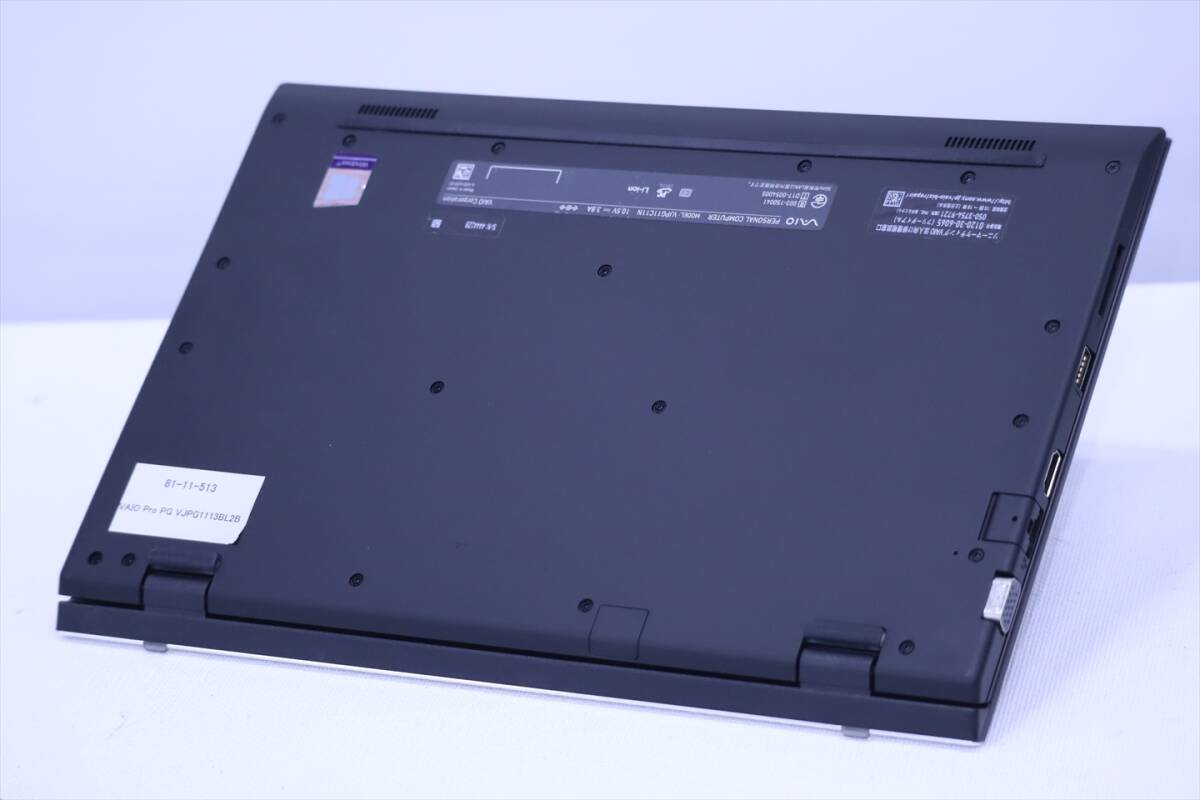 【1円～】Office2021搭載！薄型軽量1.07kg！13.3型FHD液晶快速PC！VAIO ProPG VJPG1113BL2B i5-8250U RAM8G SSD256G Win10_画像6