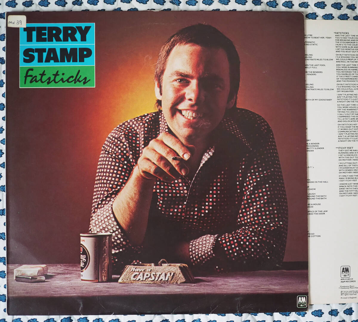 英国原盤★ Terry Stamp / Ollie Halsall【 Fatsticks 】★ Boxerの原曲２曲収録 / インサート / 初回マトA1,B1/ A&M AMLH 68329 ◆英国ORG_画像1