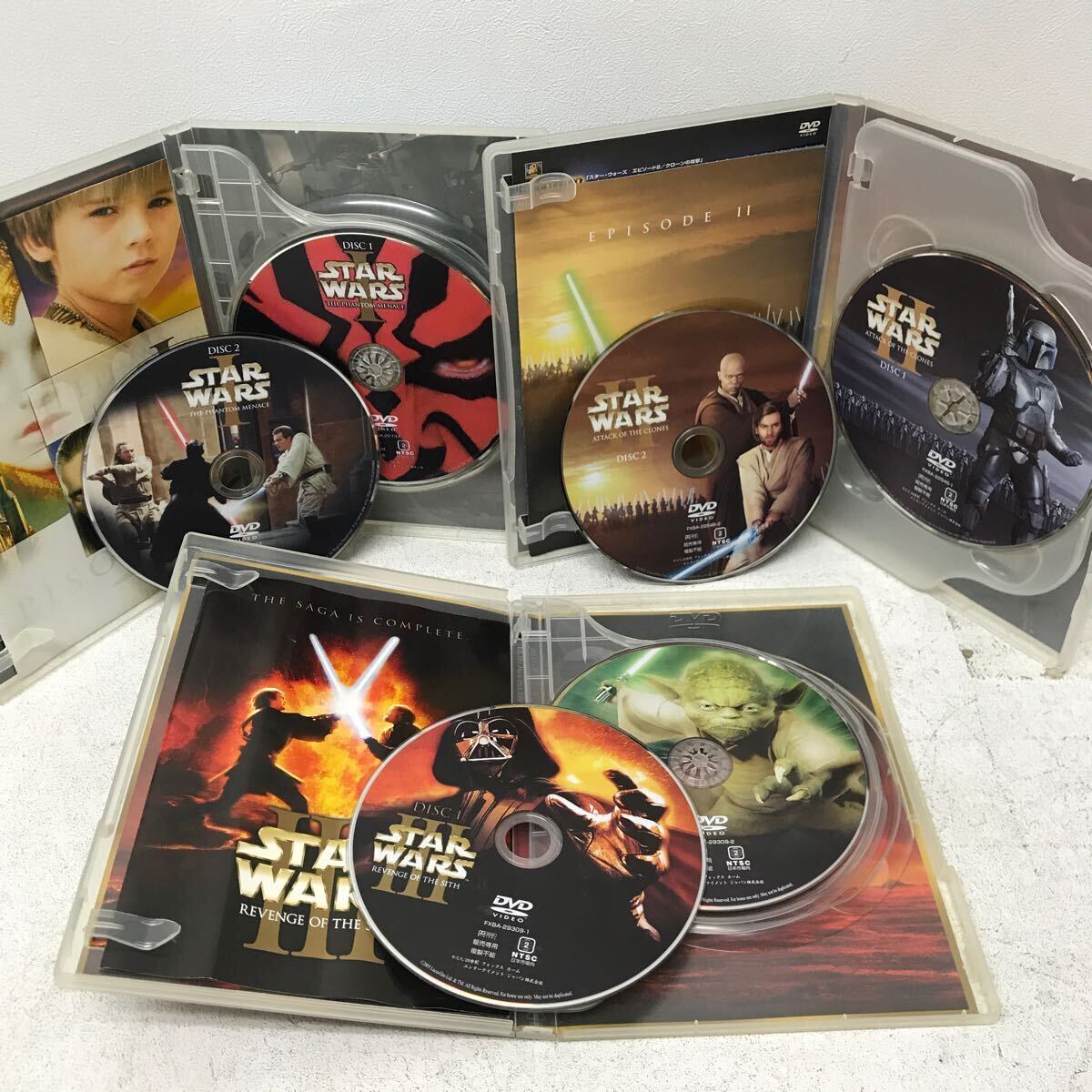 1/2 I0325B3 スター・ウォーズ STAR WARS 1〜6 Ⅰ〜Ⅵ TRILOGY BOX トリロジー ボックス DVD 4本セット セル版 日本語吹替 洋画 SFの画像4