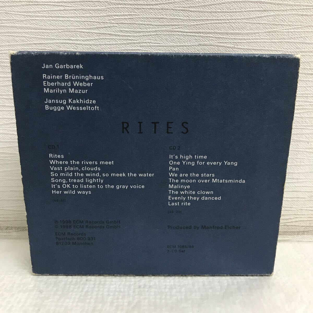 I0420A5 JAN GARBAREK RITES CD 2 листов комплект ECM 1685/86 Jazz yan*garubarek зарубежная запись Manfred Eicher Rainer Bruninghaus