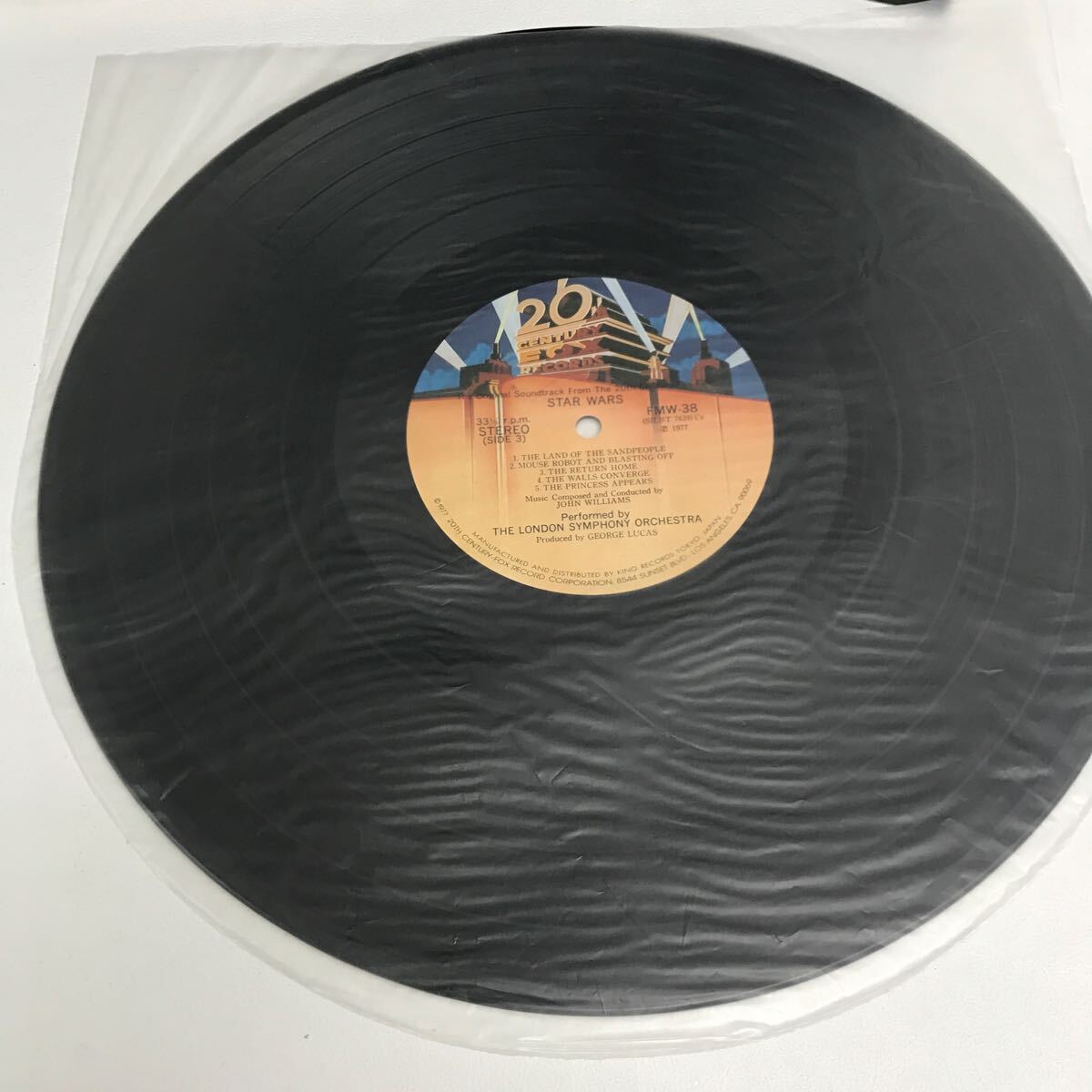 I0423A3 STAR WARS スター・ウォーズ オリジナル・サウンドトラック LP レコード 2枚組 帯付き 音楽 サントラ盤 FMW-37/8 キングレコードの画像7