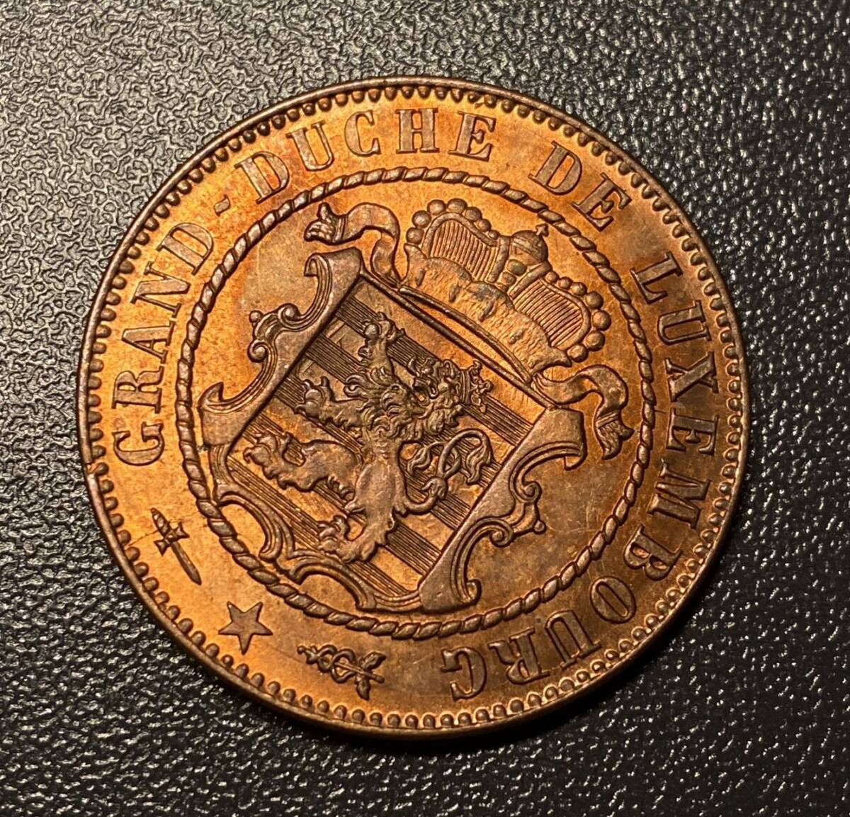 1870ルクセンブルク大公国10セント 銅貨 コイン 硬貨 古銭 美品 レアの画像2