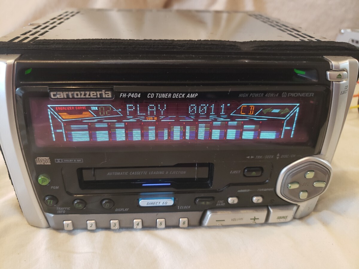  Carozzeria carrozzeria!FH-P404!CD! cassette! radio!2DIN deck! equalizer DSP effect working properly goods is rare inside part external cleaning 