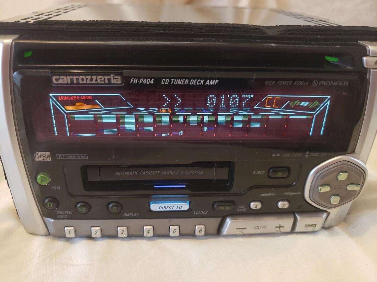  Carozzeria carrozzeria!FH-P404!CD! cassette! radio!2DIN deck! equalizer DSP effect working properly goods is rare inside part external cleaning 