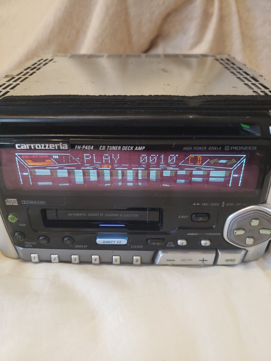  Carozzeria carrozzeria!FH-P404!CD! cassette! radio!2DIN deck! equalizer DSP effect working properly goods is rare inside part external cleaning 