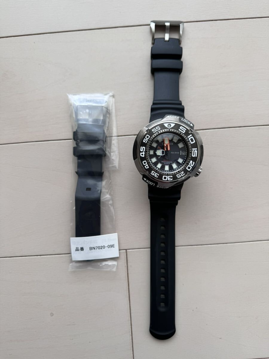 CITIZEN シチズン BN7020-09E J210-T023100 チタン エコドライブ プロマスター プロフェッショナルダイバー1000ｍ ウォッチ腕時計 中古美品の画像3