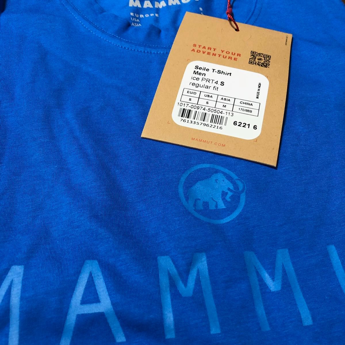 MAMMUT マムート 半袖Ｔシャツ ザイル Tシャツ 1017-00974 ブルー(青) メンズM 新品