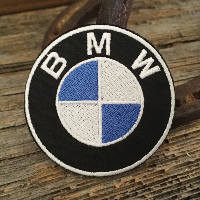 BMW ロゴ 丸型 ワッペン ◆ パッチ アイロン接着 自動車 外車 ドイツ車 ビーエムダブル CAWP117_画像1