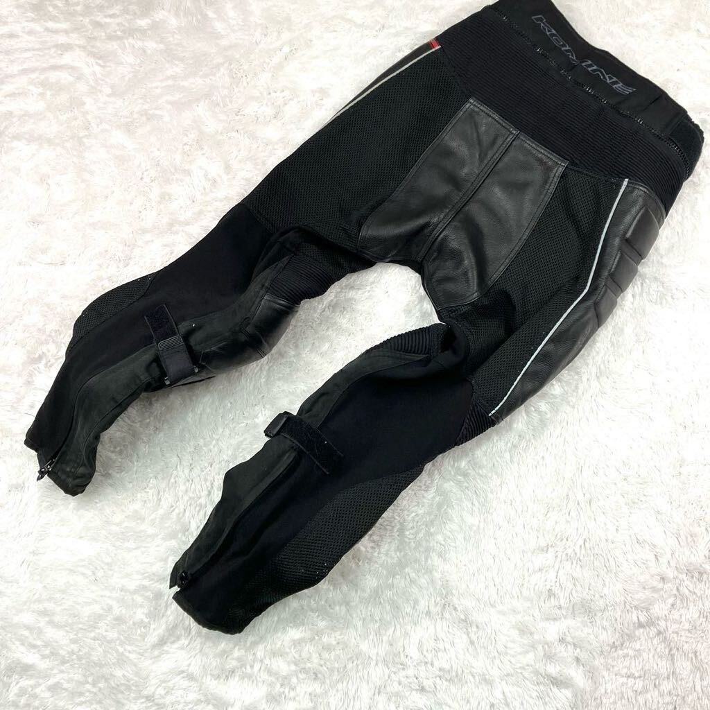  superior article XL/ KOMINE leather ntsu Komine lai DIN g[ seriousness. Running man ] Biker mesh protector racing wear black black ridge 