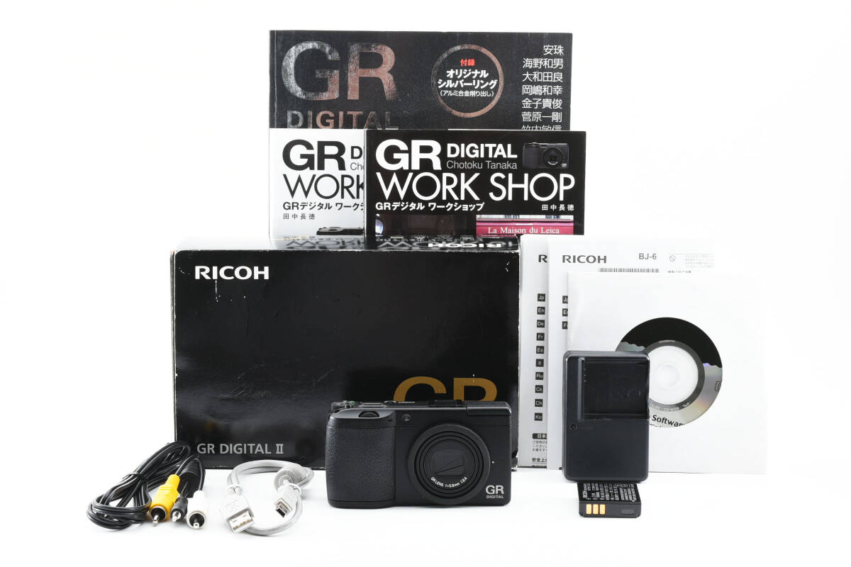 ★☆極上美品★ リコー RICOH GR コンパクトデジタルカメラ DIGITAL II 限定シルバーリング ショット数2741回 付属満載♪＃240408_画像1