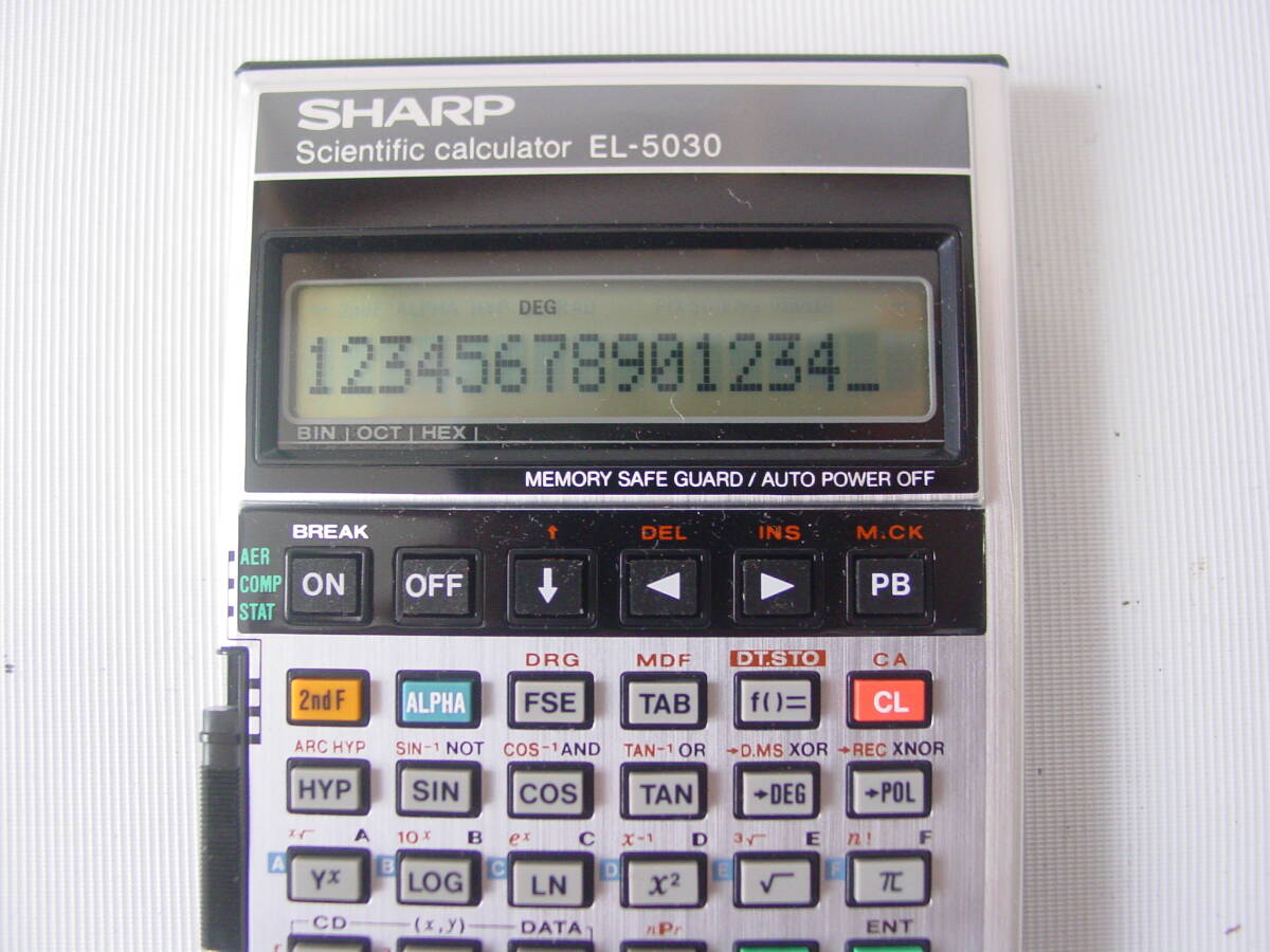 ★美品 SHARP シャープ EL-5030 関数電卓 Scientific calculator の画像2