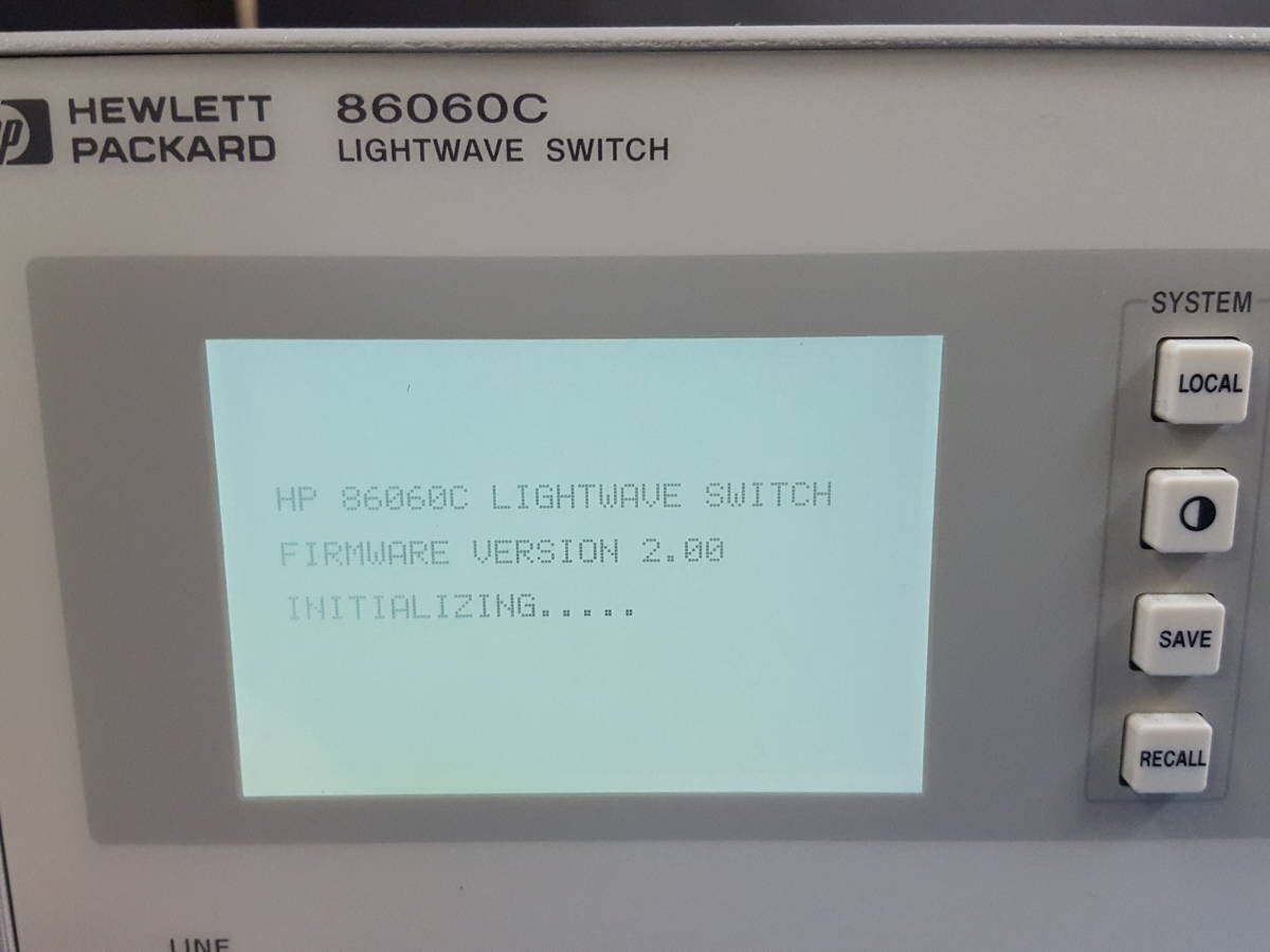 (NBC) 中古 HP 86060C 光スイッチ (Opt. 001 012 051 163 204) Lightwave Switch #0880_画像3