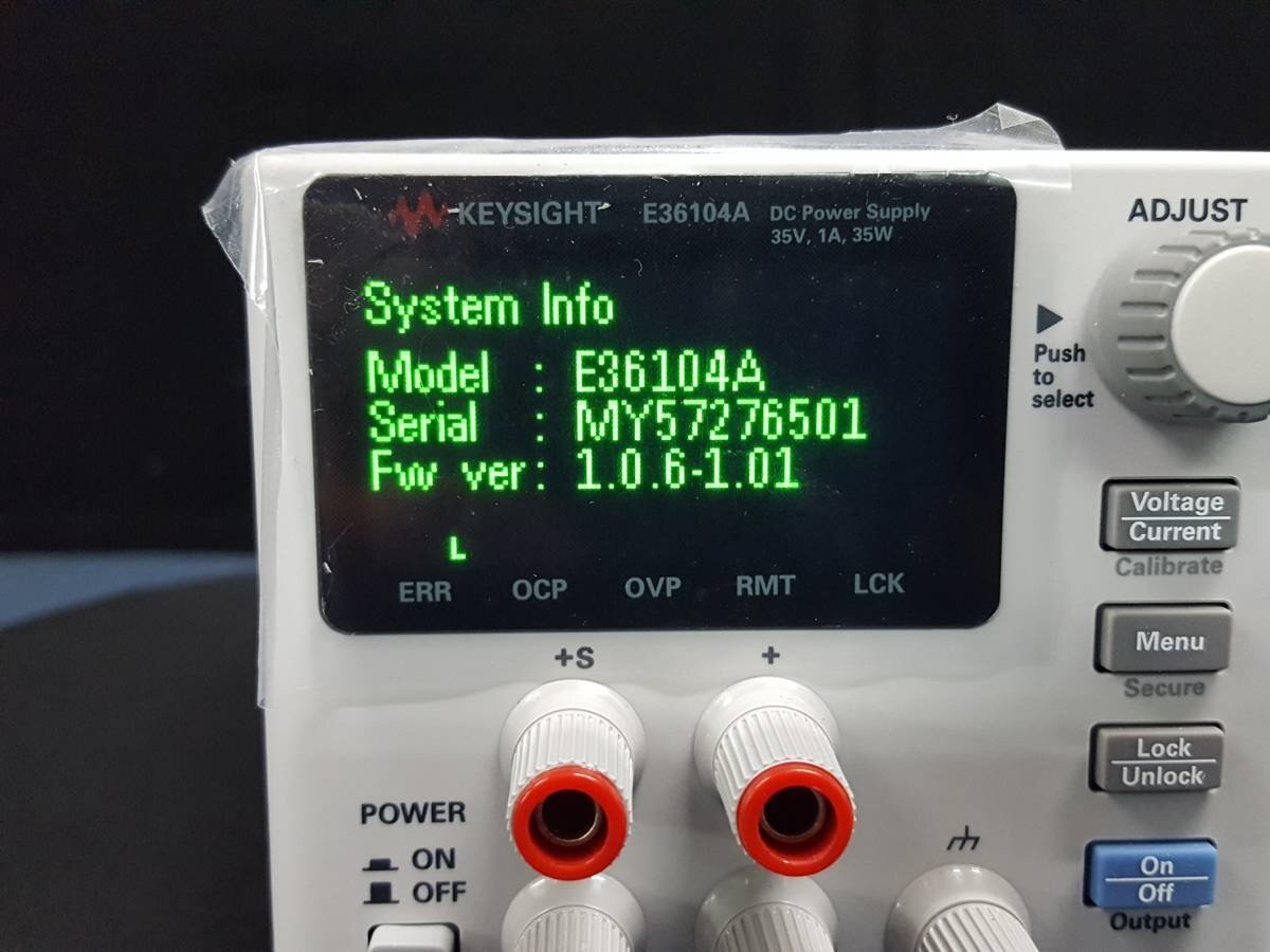 (NBC) 中古 Keysight E36104A DC電源 (Opt. 0E9) DC Power Supply 35V, 1A, 35W (6501)_画像6