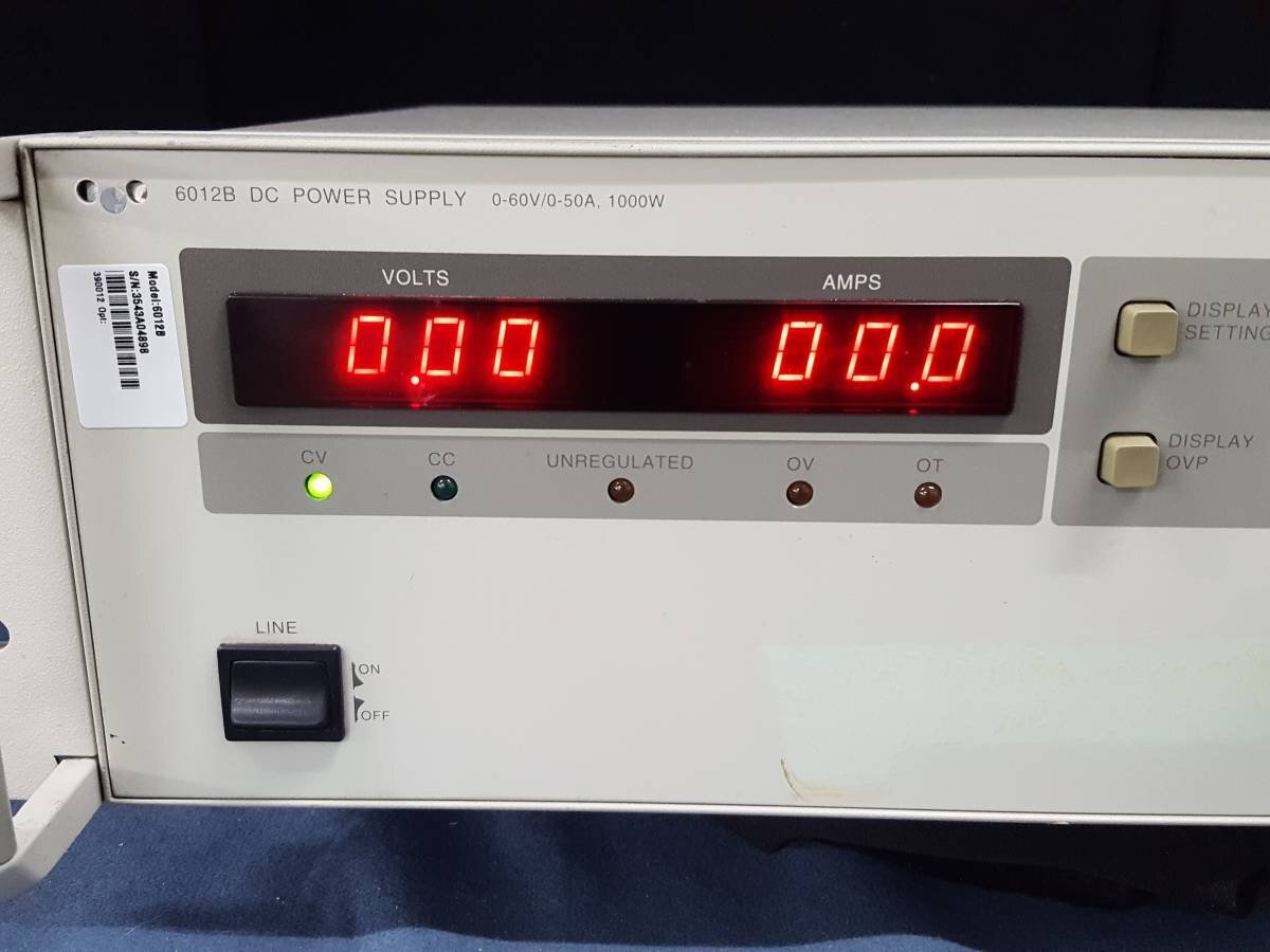 (NBC) 中古 HP 6012B DCシステム電源 0-60V / 0-50A, 1000W DC Power Supply (4898)_画像2
