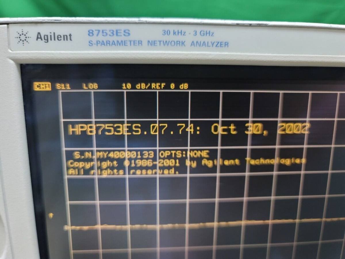 (NBC) Agilent 8753ES ネットワークアナライザ 30kHz to 3GHz S-parameter Network Analyzer (中古 0133)_画像2